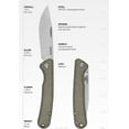 thumbnail image 3 of Kershaw Federalist Folding Pocket Knife, Manual Folder with Nail Nick, 3.25 inch CPM 154 Stainless Steel Blade, Made in the USA,Green, 3 of 4