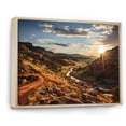 thumbnail image 2 of Designart "Sunset In New Mexico horizon II" Landscapes Floater Framed Wall Art Living Room, 2 of 7