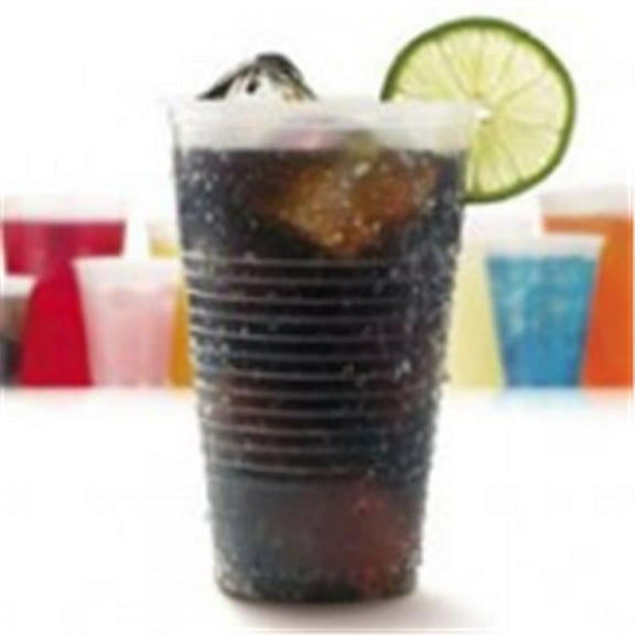 Fabri-Kal FABRK14 14 oz RK Ribbed Cold Drink Cups, Clear