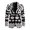 Black White Geometric Print, variant on Polyester Blazer Jackets for Prom Dinner, Slim Fit Retro Lightweight Outerwear, Geometric Aztec