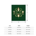 thumbnail image 5 of Durable Soft & Warm Flannel Blanket - Vintage Festive Design with Snowman & Golden Leaves Perfect for Sofa Travel Bed & Chair, 5 of 7