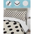 thumbnail image 4 of Wave Point Black Full Size Down Alternative Comforter, Lightweight Comforter Quilt Bedding Set with Pillow Shams Modern Minimalist Geometric on Linen All Seasons Bed Comforter Duvet Insert 78"x90", 4 of 7