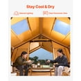 thumbnail image 2 of KFFKFF Inflatable Tents for Camping, 8-12 Person Easy Setup Blow up Tent with Hand Pump, 4 Season Luxury Glamping Tent with 2 Skylights, Canopy, Stove Jack, 2 of 9