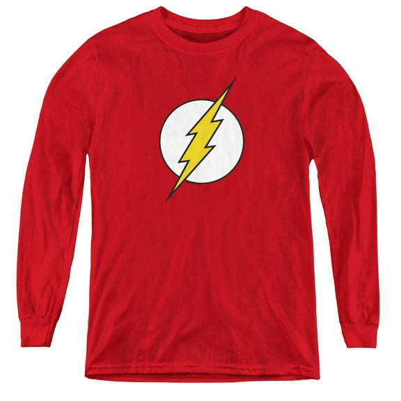 Dc Flash - Flash Logo - Youth Long Sleeve Shirt - X-Large