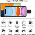 thumbnail image 3 of Adaptador Lightning a USB, [certificado Apple MFi] Cable adaptador de sincronización de datos USB 3.0 OTG para iPhone/iPad, compatible con lector de tarjetas, cámara, USB, ratón y teclado., 3 of 5