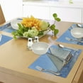 thumbnail image 3 of Ambesonne Nautical Place Mats Set of 4, Sailboat Regatta Race, Standard Size, Blue White Brown, 3 of 5