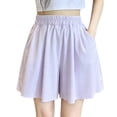 thumbnail image 3 of Tranfacy 5-16 Years Girls Solid Skort with Pockets Mid Length Summer Wear, 3 of 5