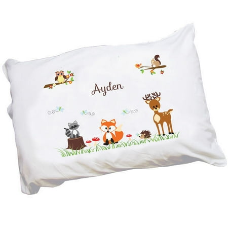 Personalized Coral Forest Animals Pillowcase