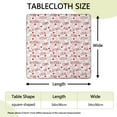 thumbnail image 2 of Baseball Word Pattern Square Fitted Tablecloth with Elastic Edge,Square Table Cover,Washable Elastic Table Cover for Home Kitchen Party Decor 34"x34", 2 of 6