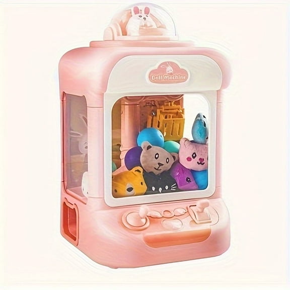 Kids Catching Machine, Upgraded Lights Sounds And 30 Plush Toys Plus 10 Twisted Balls Vending Machine Candy Catch Prize Machine Toys, Girls Toys, Electronic Arcade Catching Game Machine.