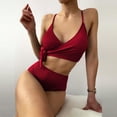 thumbnail image 2 of Conjunto de bikini con estilo para mujer, traje de baño de dos piezas con relleno sólido, ropa de playa OAVQHLG3B Store  lin121212, 2 of 4
