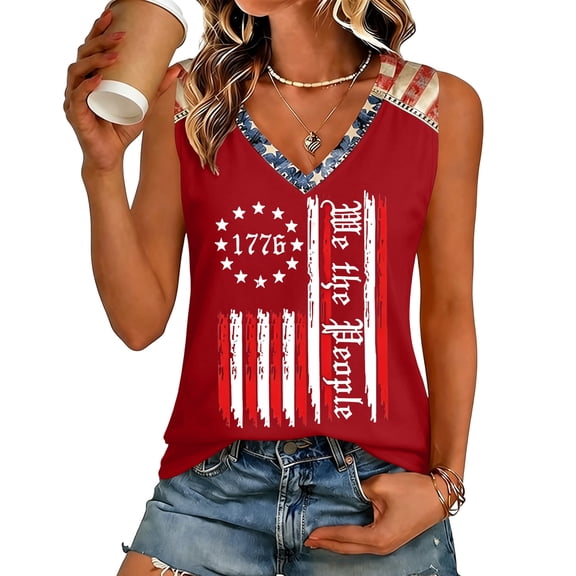Hearthz 1776-2026 250th Anniversary USA Shirt Raglan Sleeveless Tank Tops for Women We the People 4th of July Vest American Flag 250 Anniversary USA Shirt Women