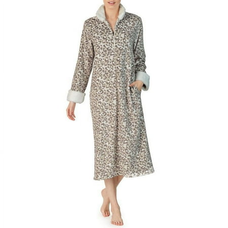 NEW Anne Klein Long Sleeve Plush Zip Robe FAST SHIPPING!