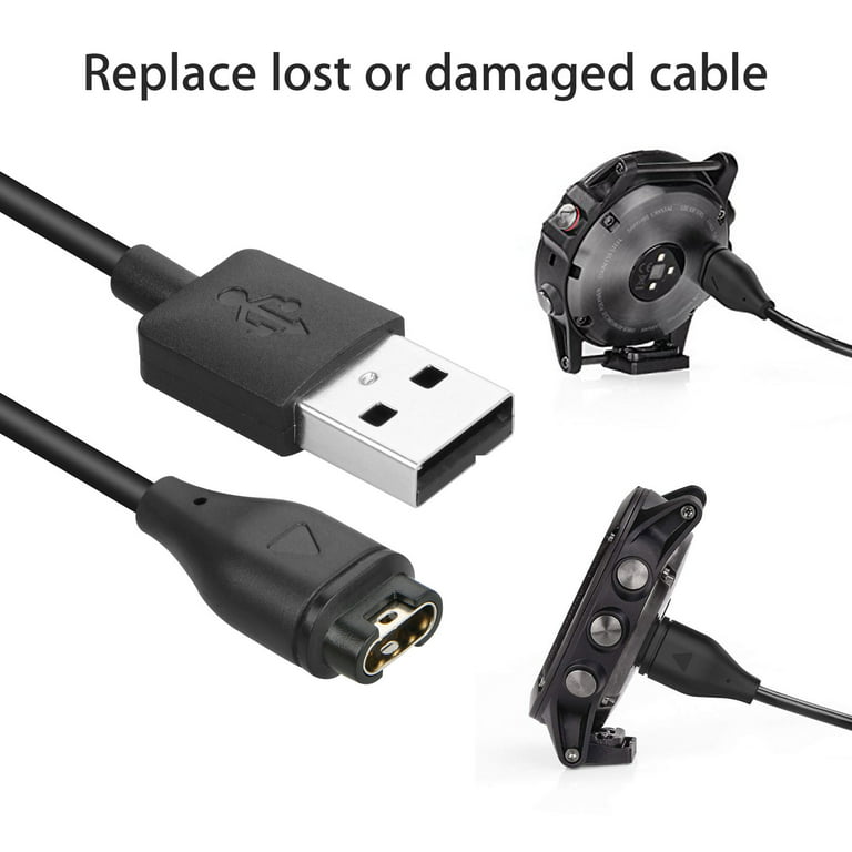 USB Charger Charging Cable Cord Fit for Garmin Fenix 5, 5S, 5X Vivoactive 3  Vivosport 