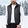 thumbnail image 2 of FRSASU Men's Lightweight Puffer Vest Outerwear Warm thermal Sleeveless Full Zip Up Stand Collar Puffy Jacket Black, 2 of 6