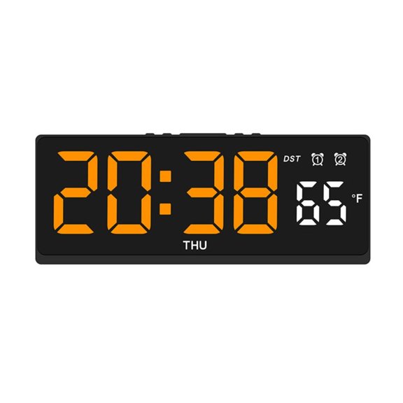 12/24H DST Temperature Date Calendar Home Wall-mounted Display Table Clock Electronic Wall Clock Digital LED Clocks 3