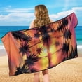 thumbnail image 4 of XYZCANDO Palm Tree Car Seat Towel Sunset Cars Drying Towels & Seats Protectors for Gym Workout Running Swimming Beach and Hiking Non Slip Backing Sweatproof Cushion Protector, 4 of 7
