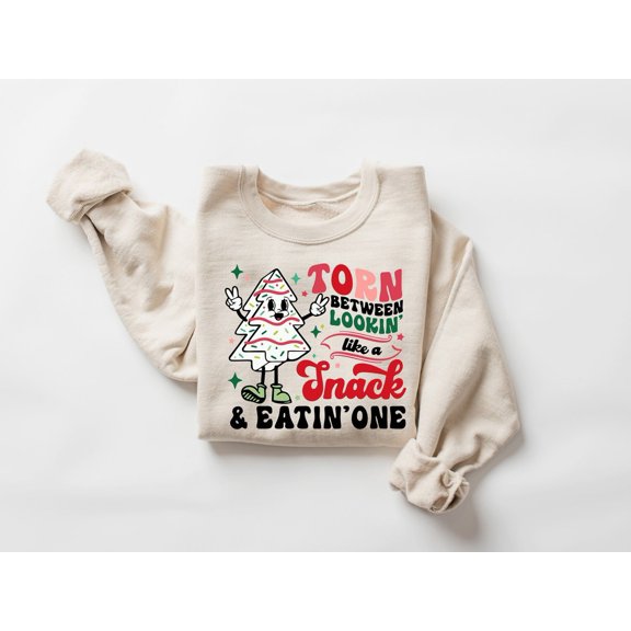 Torn Between Lookin' Like a Snack and Eatin' One, season Sweatshirt, Gingerbread Sweatshirt, Out Here Lookin Like A Snack Sweatshirt All Size S-5Xl