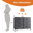 thumbnail image 2 of CONCETTA 6-Drawer Fabric Dresser Storage Chest for Bedroom, Closet, Storage Furniture for Adults, Gray, 2 of 8