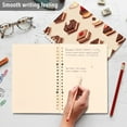 thumbnail image 4 of FORMRS 1-Subject Spiral Notebook 8" x 5" College Ruled 60 Refillable Sheet A5 Hard Cover, 2 Pack, Pink Cakes, 4 of 7
