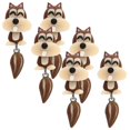 thumbnail image 1 of Aretes Modernos Innovadores VentDepot EarringSquirrel01 3Pzas Ardilla Tuerca Café Metal, 1 of 4