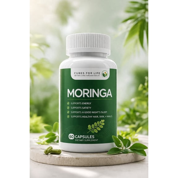 Moringa Capsules 6000mg | 60 Count – Pure Moringa Leaf Extract Supplement, Supports Energy, Metabolism, Immune Health, Sleep, Skin & Hair – Non-GMO, Gluten-Free