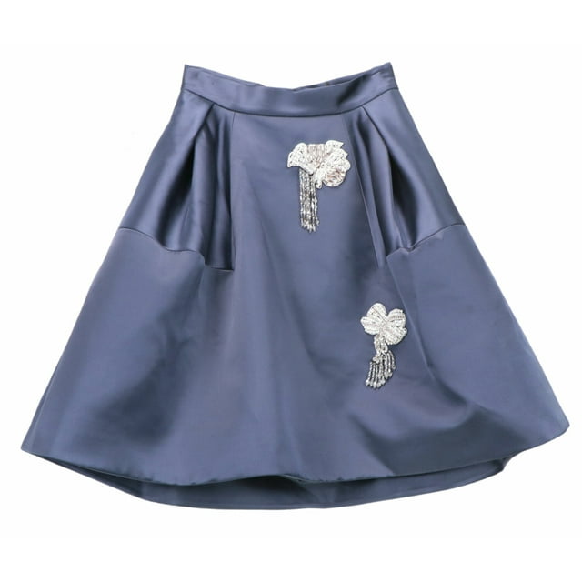 Dice Kayek Jupe en Polyester Bleu Marine pour Femme avec Broches - 34