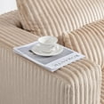 thumbnail image 5 of OUGRAZ Oversized All-Foam Corduroy Lounge Chair with Ottoman, Modular Deep-Seat Floor Couch, Compressed Shipping & Easy Assembly, 50.98" W × 62.6" D × 23.62" H，Beige, 5 of 11