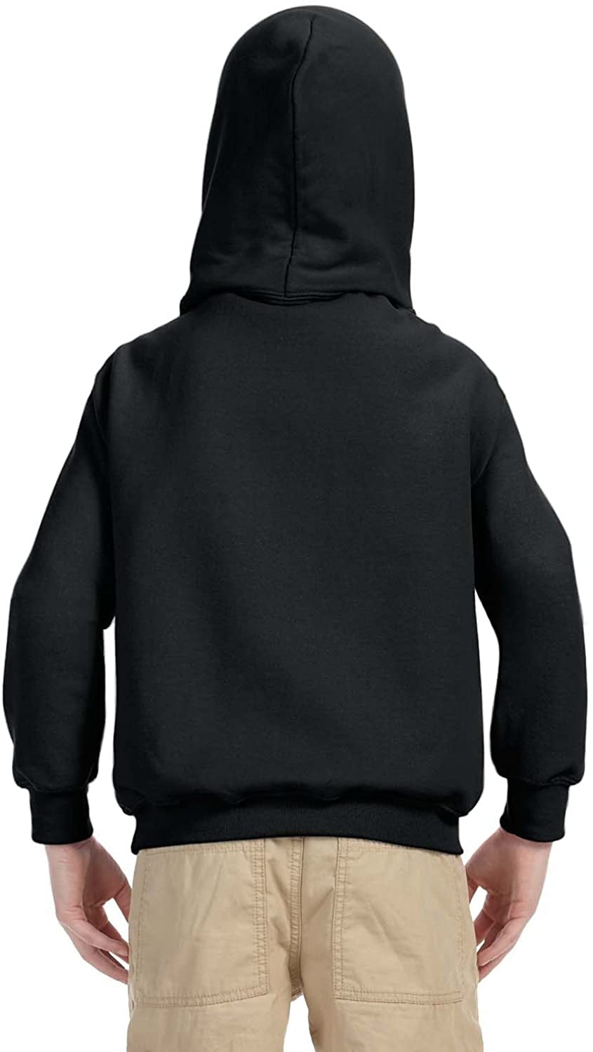 Gildan Boys Long Sleeve Front Pouch Pocket Hooded Sweatshirt. 18500B