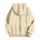 thumbnail image 5 of MHFRRA Sudadera con Capucha para Hombre, con Estampado Gráfico de Verso Retro, Media Cremallera, para Uso Informal Beige, 5 of 6