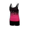 thumbnail image 3 of Sunloudy 2 piezas de traje de baño de verano para mujer, camisetas sin mangas acolchadas con tiras florales + traje de baño corto de color sólido para niñas, 6 colores Sunloudy  S M L XL XXL XXXL, 3 of 8