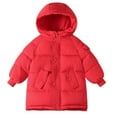 thumbnail image 2 of EnJoCho Girls Hooded Puffer Long Coat Zipper Lightweight Winter Warm Quilted Jacket Outerwear Kids 3-12 Years Parka Anorak Snow Coat Down Jacket Winter Wear Clothing Apparel, 2 of 5