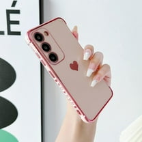 Galaxy 24 5g Case, for Samsung Galaxy A24 Case Women Girls Cute Design Soft Silicone Camera Protection Protective Lovely Heart Phone Case for Galaxy A24 5g (Pink)