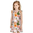 thumbnail image 1 of Fotbe Cartoon Halloween Vestido de Dormir para Niñas de 3 a 10 Años, Mangas Cortas, Estilo Princesa, Pijama Camisón con Mangas Voladas-X-Large, 1 of 6