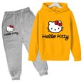 thumbnail image 3 of Conjuntos de sudaderas con capucha de Hello Kitty, conjunto de ropa para niños, ropa para niños, ropa para niñas, tops, pantalones, trajes de 4 a 14 años, trajes con capucha, suéter, 3 of 5