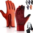 thumbnail image 6 of Winter Gloves Touch Screen Warm Gloves, Cold Weather Windproof, Cycling Driving Riding Bike, Thermal Gloves Non-Slip, Silicone Gel Adjustable Full Finger Mittens, 6 of 9
