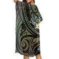thumbnail image 4 of HELLHERO Tropical Flowers Bathing Suit Cover Up Polyester Quick Dry Free Size Long Kimono Swimsuit Cover Up for Women, 4 of 6