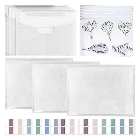 20 Clear Stamp Storage Panels, Resealable Die Cut Storage Bags