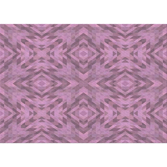 Ahgly Company Machine Washable Indoor Rectangle Transitional Bashful Pink Area Rugs, 8' x 12'