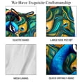 thumbnail image 4 of luoweisi Men's Beach Shorts Quick Dry Swim Trunks with Mesh Lining Peacock XL, 4 of 5