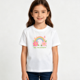 thumbnail image 2 of Girls Graphic Tees Feel The Rainbow Kids T Shirt Flower Cute 100% Cotton Short Sleeve Soft Tops 4-13Y, 2 of 5