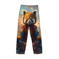 thumbnail image 3 of Lsque Prairie Meditating Raccoon Print Men's Pajama Pants, Lounge Pant - Comfortable Home Wear,Elastic Waistband, Stylish Design-XX-Large, 3 of 9