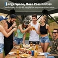 thumbnail image 5 of 11x11 FT Hexagon – Outdoor Canopy Tent with Mesh Netting, Removable Wind Panels, Double Tier Roof, UV Protection, One Push Setup Patio Shelter for Lawn, Garden & Camping, 5 of 9