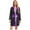 Black&Purple, variant on inlzdz Women's Satiny Wrestler Gear Fight Boxing Robe Long Sleeve Hooded Robe Loose Kimono with Belt Black&Blue 14