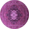 thumbnail image 1 of Ahgly Company Indoor Round Oriental Purple Industrial Area Rugs, 8' Round, 1 of 4
