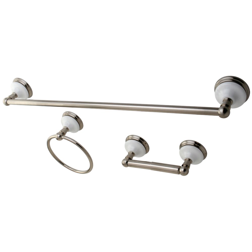 Kingston Brass BAK111148SN Victorian 3Piece Bathroom Hardware, Brushed