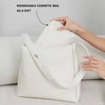 thumbnail image 5 of Stylago 2pcs Shoulder Purses for Women Adjustable Strap Soft Leather Handbag Stylish Tote Work Cellphone Underarm Bag Set White, 5 of 7