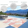 thumbnail image 6 of Outdoor Rug 4x6 ft Coral Red Pastel Aqua Coastal Waterproof Outdoor Patio Rug Mat Non Slip Outside Area Rugs Carpet for RV,Camping,Porch,Deck,Pool,Balconybackyard,Ocean Animals Pattern, 6 of 9