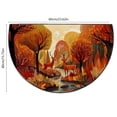 thumbnail image 3 of Autumn Fall Half Round Door Mat Welcome Entrance Mat Bath Bathroom Rug | Autumn Fall Maple Leaves Welcome Entrance Mat Anti-Slip Half Moon Bath Mat Semi Circle Rug Indoor Outdoor Kitchen Rug, 3 of 6