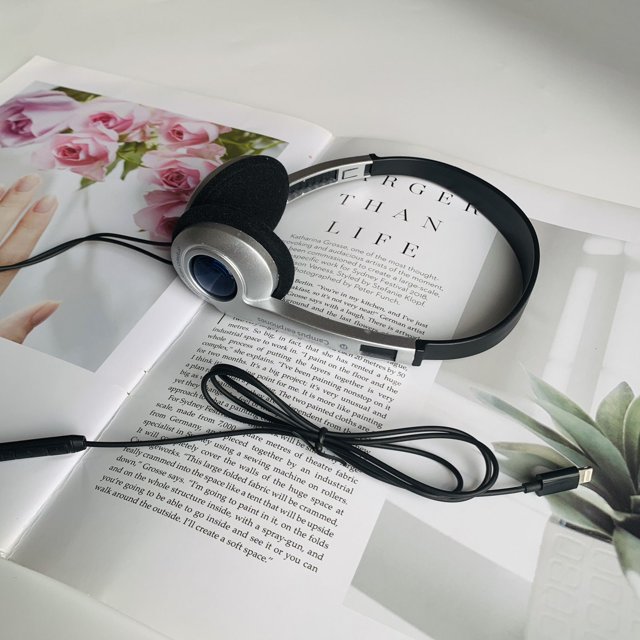 Auriculares con cable versión mejorada, auriculares con luz retro para fotografía de campus, adecuados para tabletas Apple, computadoras Huawei, etc.